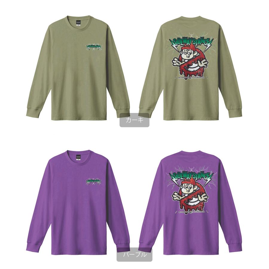 長袖Tシャツ メンズ SIDEWAY STANCE サイドウェイスタンス オリジナルプリント サンダーノーウェイ グラフィック ロンT 大きめ アメカジ スケーター ストリート | improves | 23