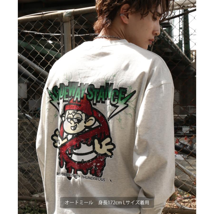 長袖Tシャツ メンズ SIDEWAY STANCE サイドウェイスタンス オリジナルプリント サンダーノーウェイ グラフィック ロンT 大きめ アメカジ スケーター ストリート | improves | 11