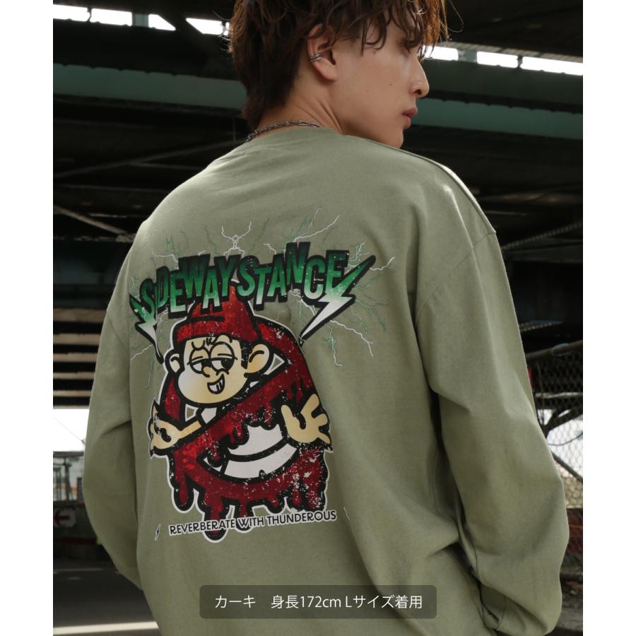 長袖Tシャツ メンズ SIDEWAY STANCE サイドウェイスタンス オリジナルプリント サンダーノーウェイ グラフィック ロンT 大きめ アメカジ スケーター ストリート | improves | 15