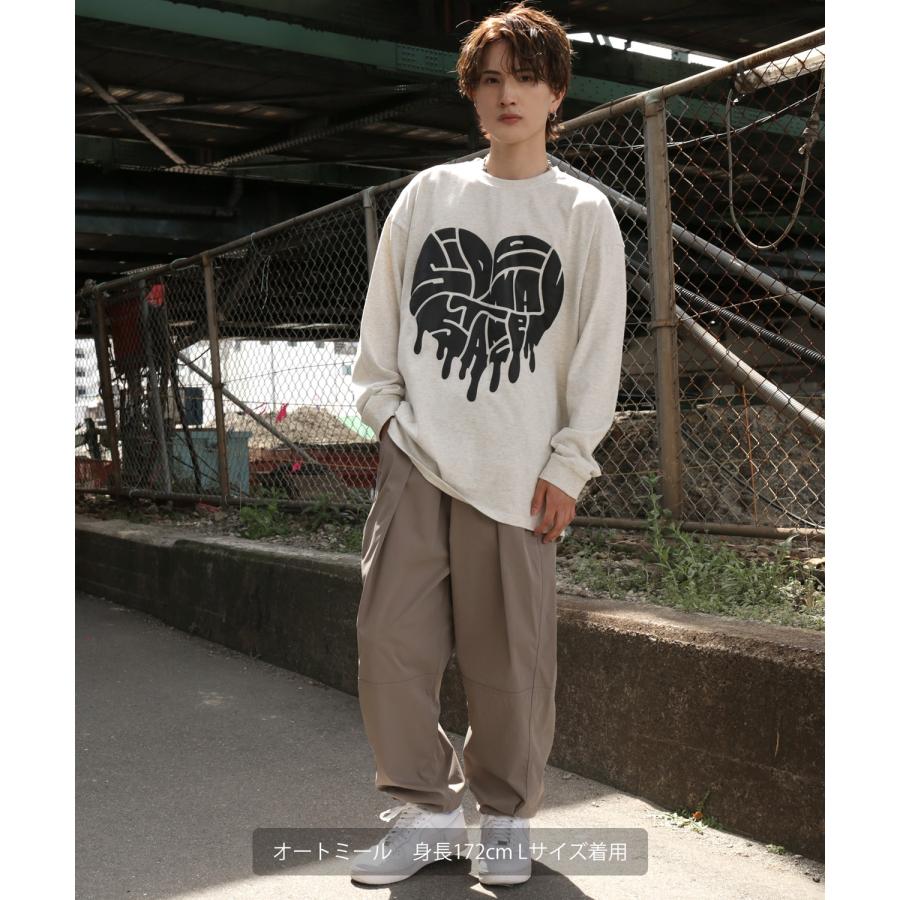 長袖Tシャツ メンズ SIDEWAY STANCE サイドウェイスタンス オリジナルプリント 発泡ハート グラフィック ロンT 大きめ アメカジ スケーター ストリート | improves | 15