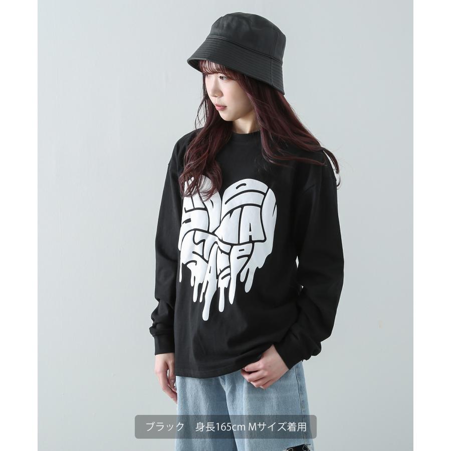 長袖Tシャツ メンズ SIDEWAY STANCE サイドウェイスタンス オリジナルプリント 発泡ハート グラフィック ロンT 大きめ アメカジ スケーター ストリート | improves | 08