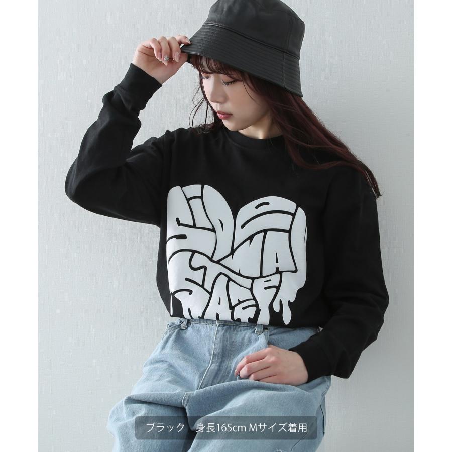 長袖Tシャツ メンズ SIDEWAY STANCE サイドウェイスタンス オリジナルプリント 発泡ハート グラフィック ロンT 大きめ アメカジ スケーター ストリート | improves | 10