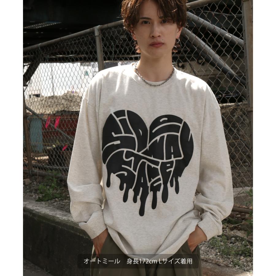 長袖Tシャツ メンズ SIDEWAY STANCE サイドウェイスタンス オリジナルプリント 発泡ハート グラフィック ロンT 大きめ アメカジ スケーター ストリート | improves | 13