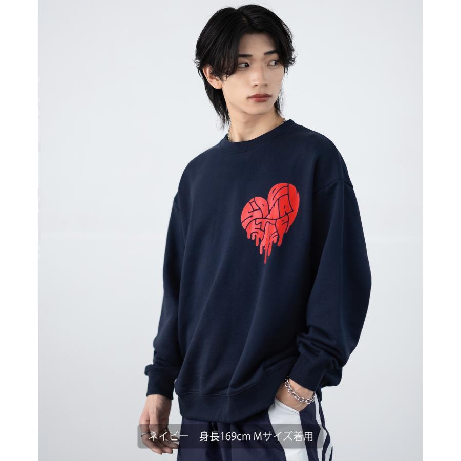 トレーナー メンズ レディース SIDEWAY STANCE サイドウェイスタンス オリジナルプリント グラフィック スウェット ドリップハート オーバーサイズ | improves | 16
