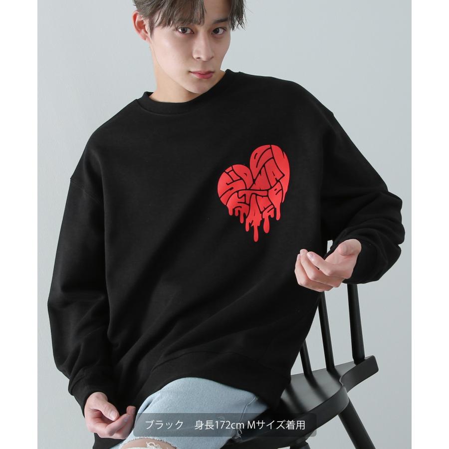 トレーナー メンズ レディース SIDEWAY STANCE サイドウェイスタンス オリジナルプリント グラフィック スウェット ドリップハート オーバーサイズ | improves | 06