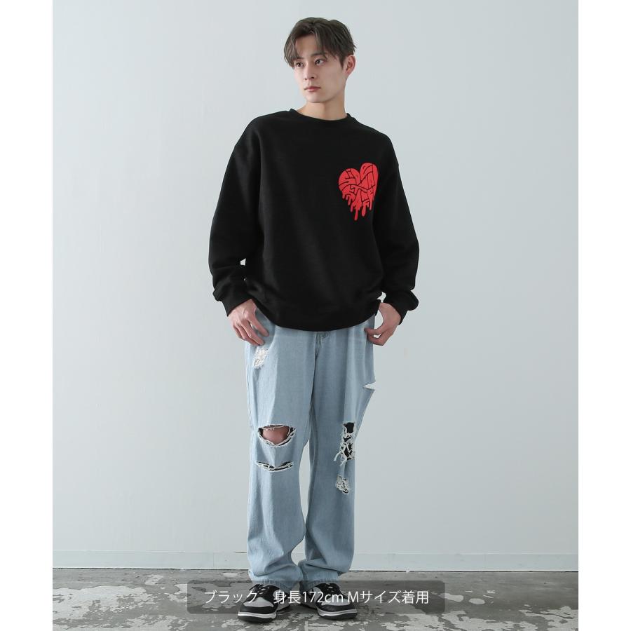 トレーナー メンズ レディース SIDEWAY STANCE サイドウェイスタンス オリジナルプリント グラフィック スウェット ドリップハート オーバーサイズ | improves | 08