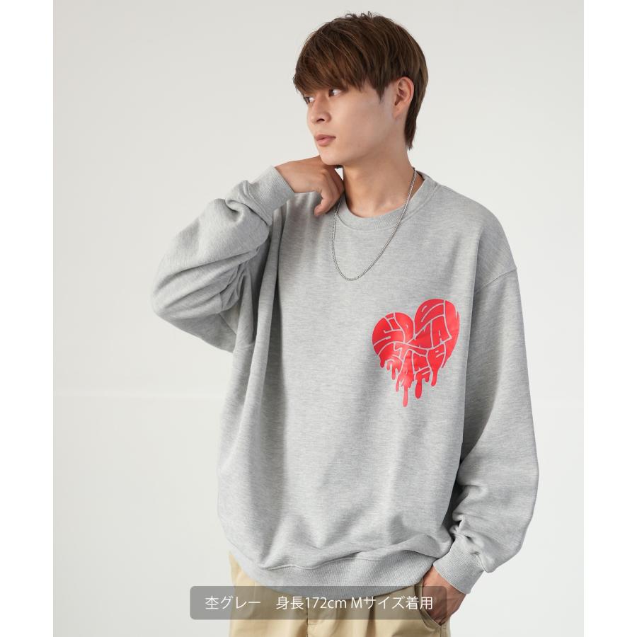 トレーナー メンズ レディース SIDEWAY STANCE サイドウェイスタンス オリジナルプリント グラフィック スウェット ドリップハート オーバーサイズ | improves | 09