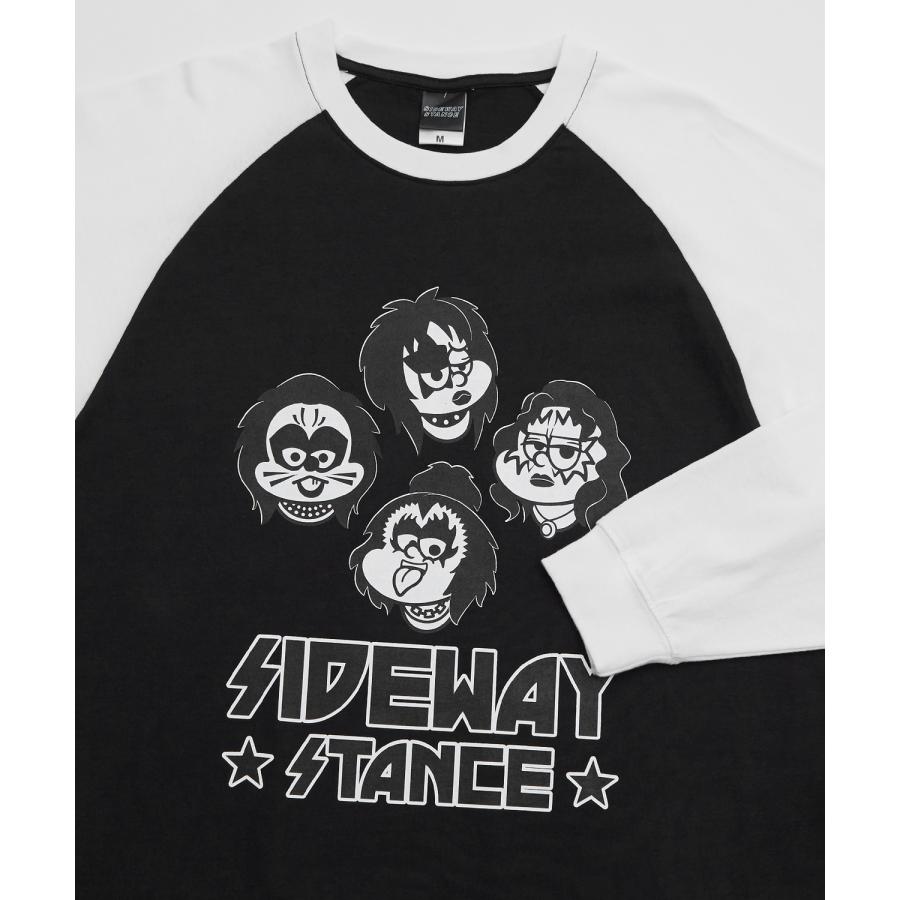 長袖Tシャツ メンズ SIDEWAY STANCE サイドウェイスタンス オリジナルプリント メタル グラフィック ロンT ラグラン 大きめ アメカジ スケーター ストリート | improves | 12