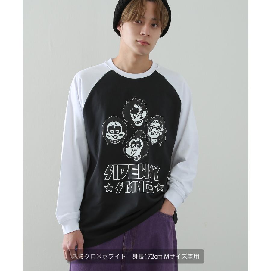長袖Tシャツ メンズ SIDEWAY STANCE サイドウェイスタンス オリジナルプリント メタル グラフィック ロンT ラグラン 大きめ アメカジ スケーター ストリート | improves | 03