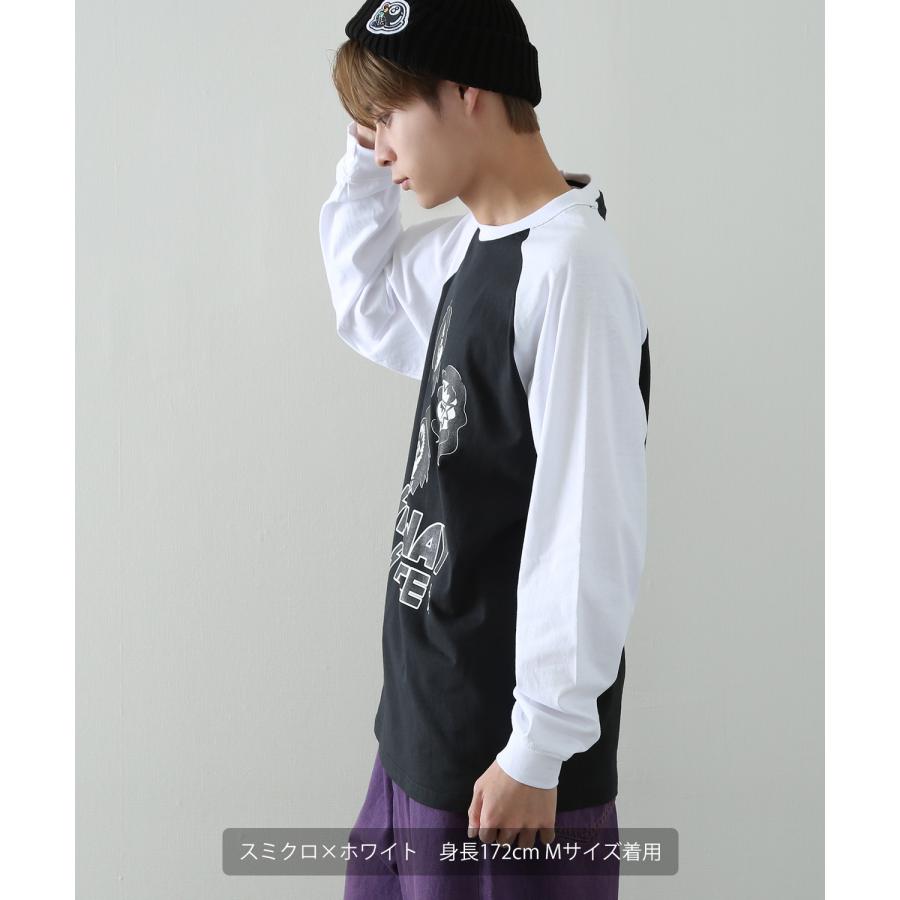 長袖Tシャツ メンズ SIDEWAY STANCE サイドウェイスタンス オリジナルプリント メタル グラフィック ロンT ラグラン 大きめ アメカジ スケーター ストリート | improves | 04