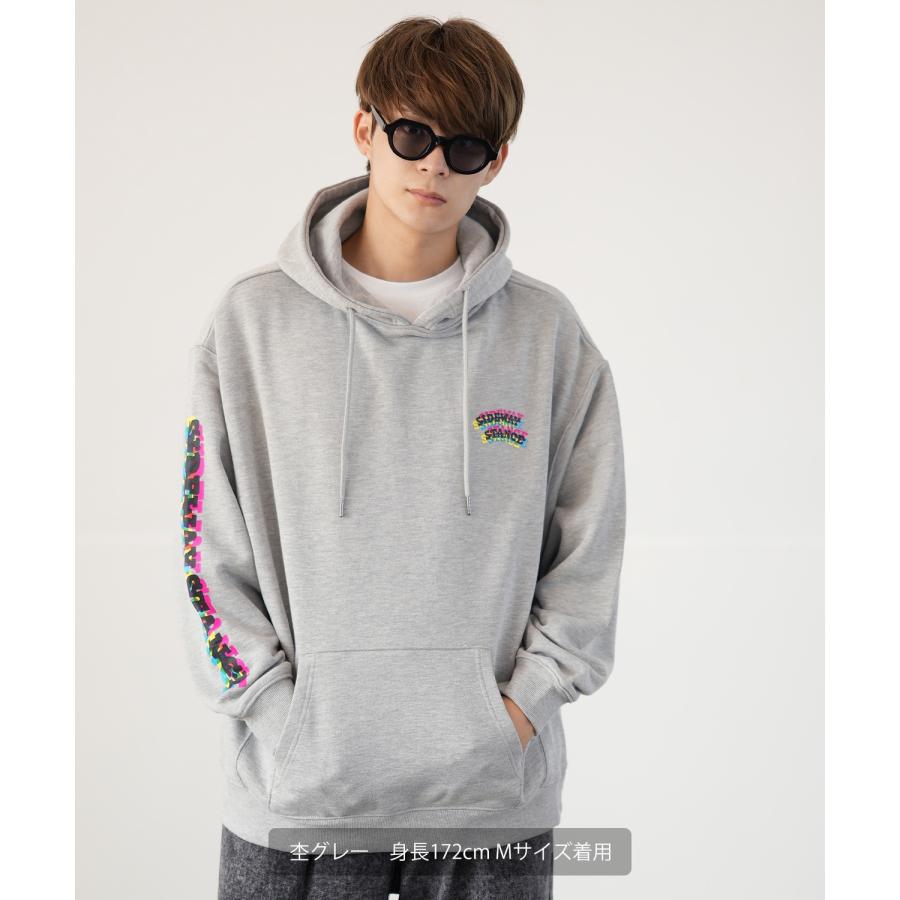 パーカー メンズ SIDEWAY STANCE サイドウェイスタンス オリジナルプリント グラフィック スウェット グリッチ NO WAY オーバーサイズ アメカジ カジュアル | improves | 13