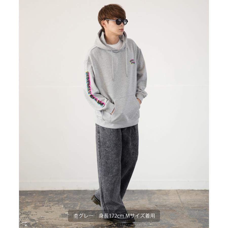 パーカー メンズ SIDEWAY STANCE サイドウェイスタンス オリジナルプリント グラフィック スウェット グリッチ NO WAY オーバーサイズ アメカジ カジュアル | improves | 16