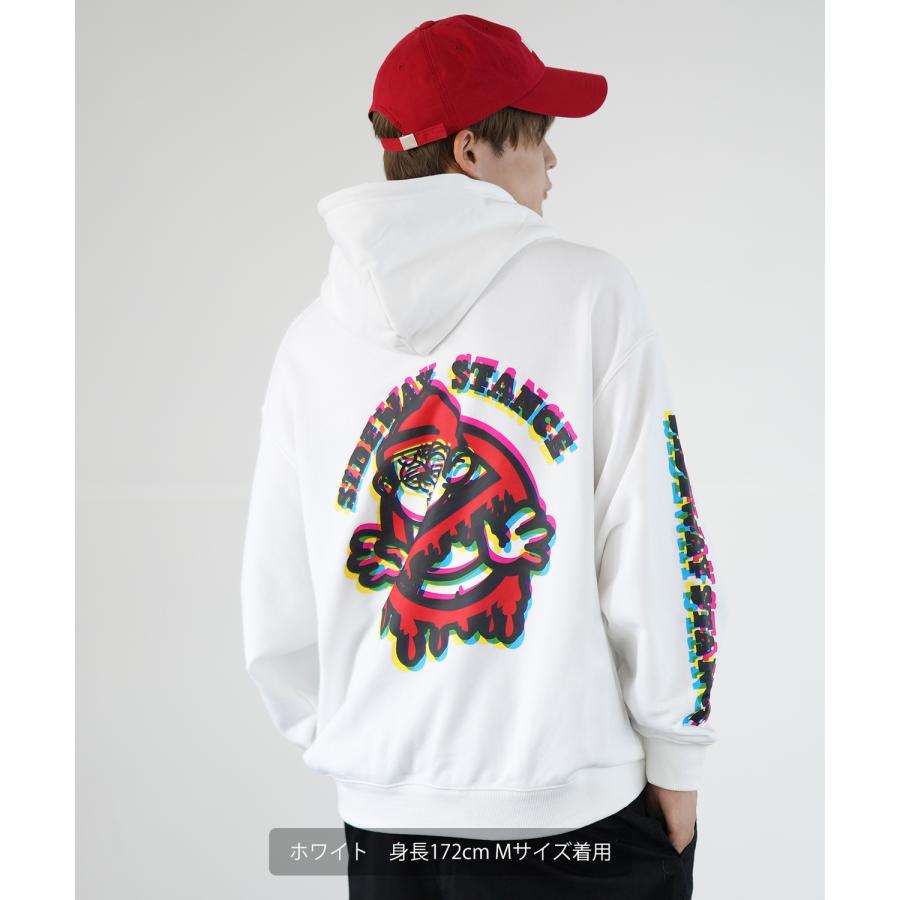 パーカー メンズ SIDEWAY STANCE サイドウェイスタンス オリジナルプリント グラフィック スウェット グリッチ NO WAY オーバーサイズ アメカジ カジュアル | improves | 05