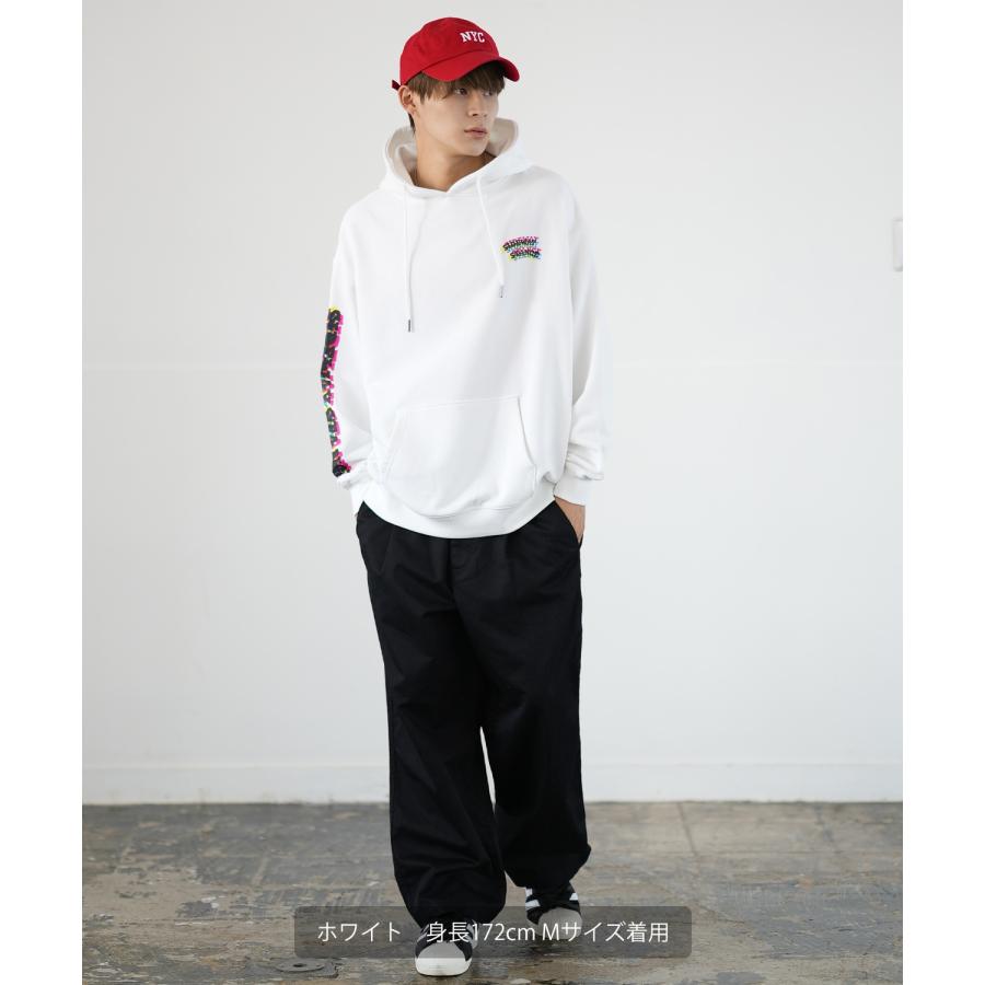 パーカー メンズ SIDEWAY STANCE サイドウェイスタンス オリジナルプリント グラフィック スウェット グリッチ NO WAY オーバーサイズ アメカジ カジュアル | improves | 06