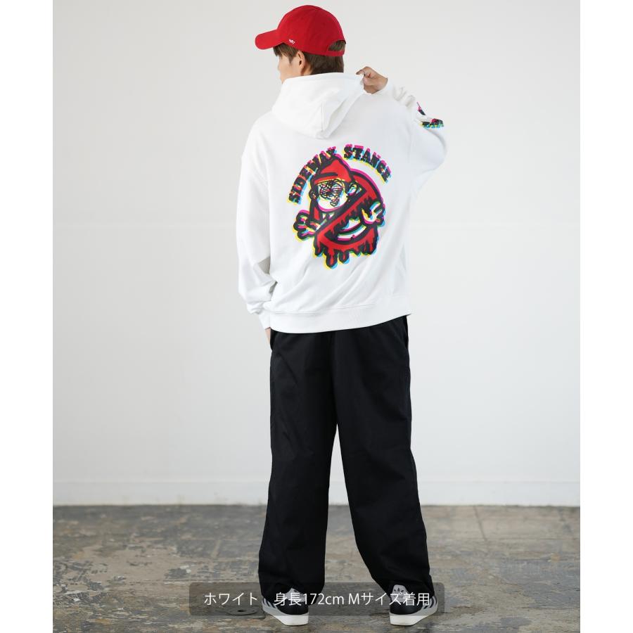 パーカー メンズ SIDEWAY STANCE サイドウェイスタンス オリジナルプリント グラフィック スウェット グリッチ NO WAY オーバーサイズ アメカジ カジュアル | improves | 07