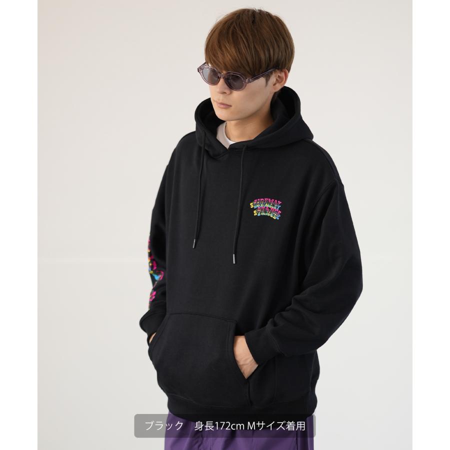 パーカー メンズ SIDEWAY STANCE サイドウェイスタンス オリジナルプリント グラフィック スウェット グリッチ NO WAY オーバーサイズ アメカジ カジュアル | improves | 08