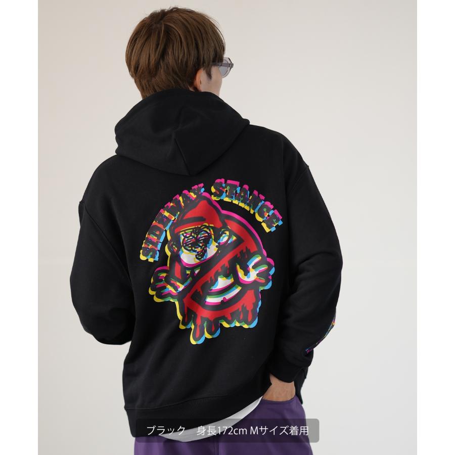 パーカー メンズ SIDEWAY STANCE サイドウェイスタンス オリジナルプリント グラフィック スウェット グリッチ NO WAY オーバーサイズ アメカジ カジュアル | improves | 11