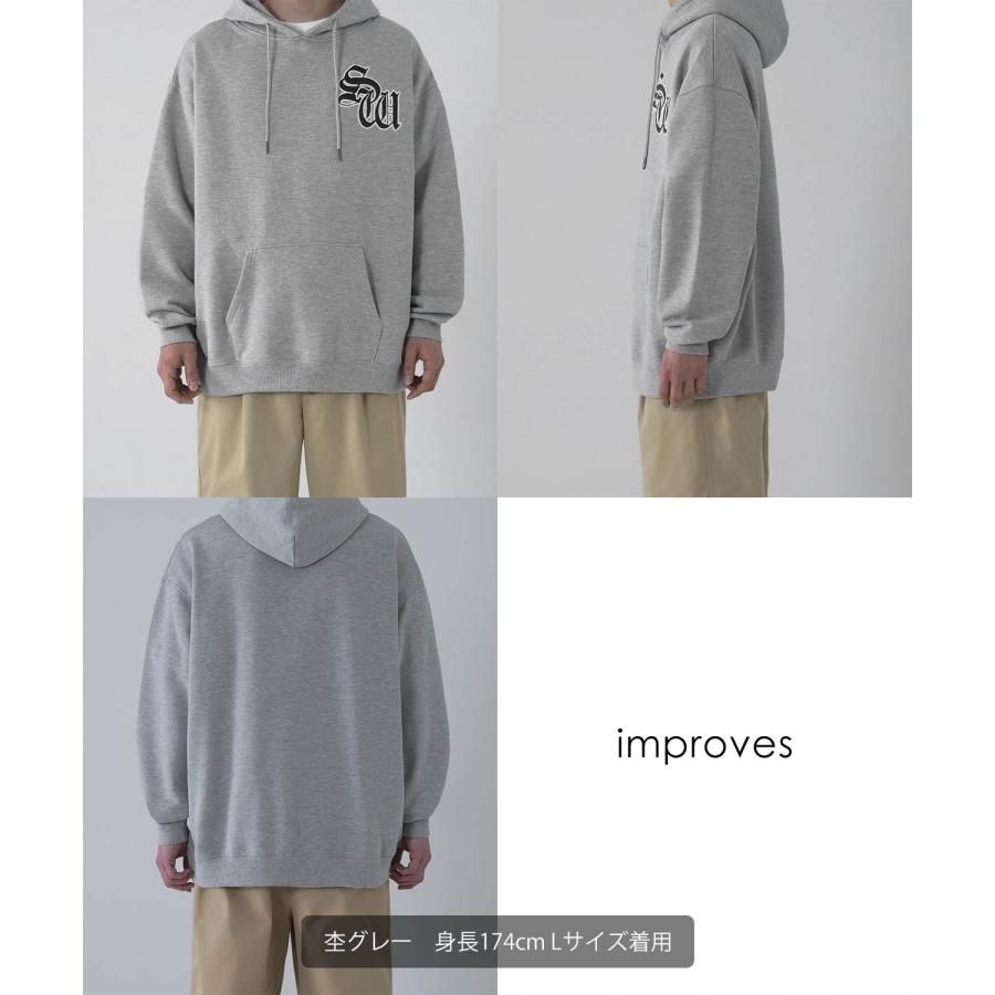 パーカー メンズ SIDEWAY STANCE サイドウェイスタンス オリジナル スウェット SW フォント 刺しゅう オーバーサイズ 大きめ アメカジ カジュアル | improves | 16