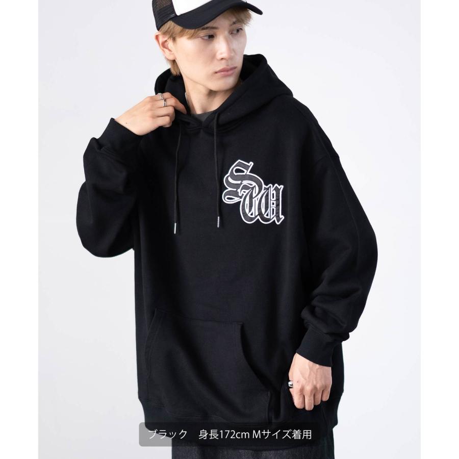 パーカー メンズ SIDEWAY STANCE サイドウェイスタンス オリジナル スウェット SW フォント 刺しゅう オーバーサイズ 大きめ アメカジ カジュアル | improves | 06