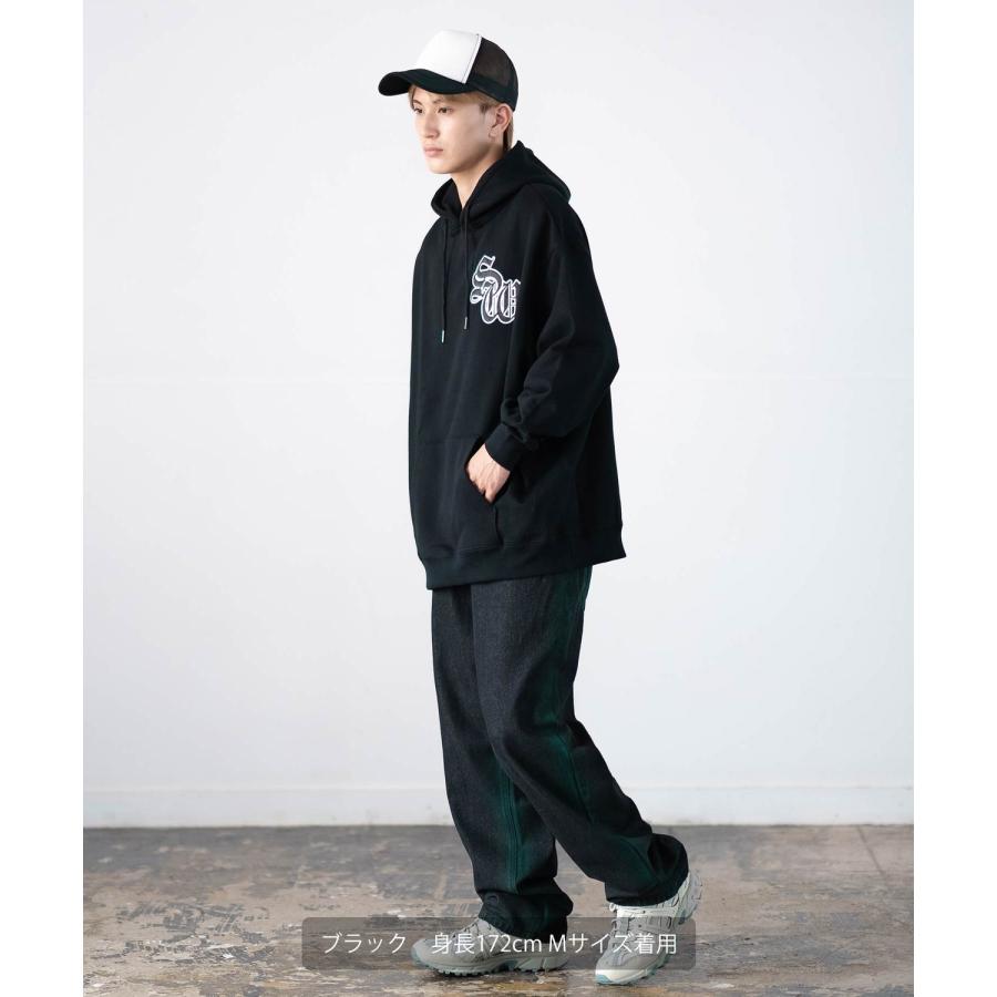 パーカー メンズ SIDEWAY STANCE サイドウェイスタンス オリジナル スウェット SW フォント 刺しゅう オーバーサイズ 大きめ アメカジ カジュアル | improves | 09
