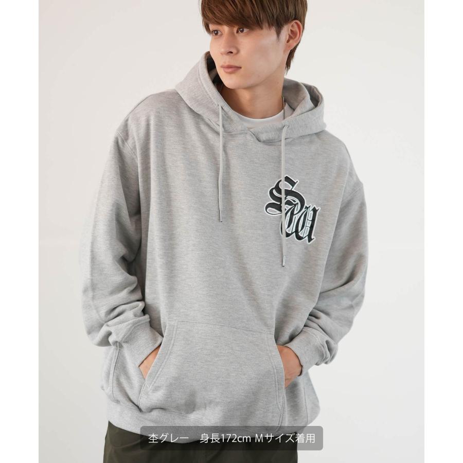 パーカー メンズ SIDEWAY STANCE サイドウェイスタンス オリジナル スウェット SW フォント 刺しゅう オーバーサイズ 大きめ アメカジ カジュアル | improves | 11