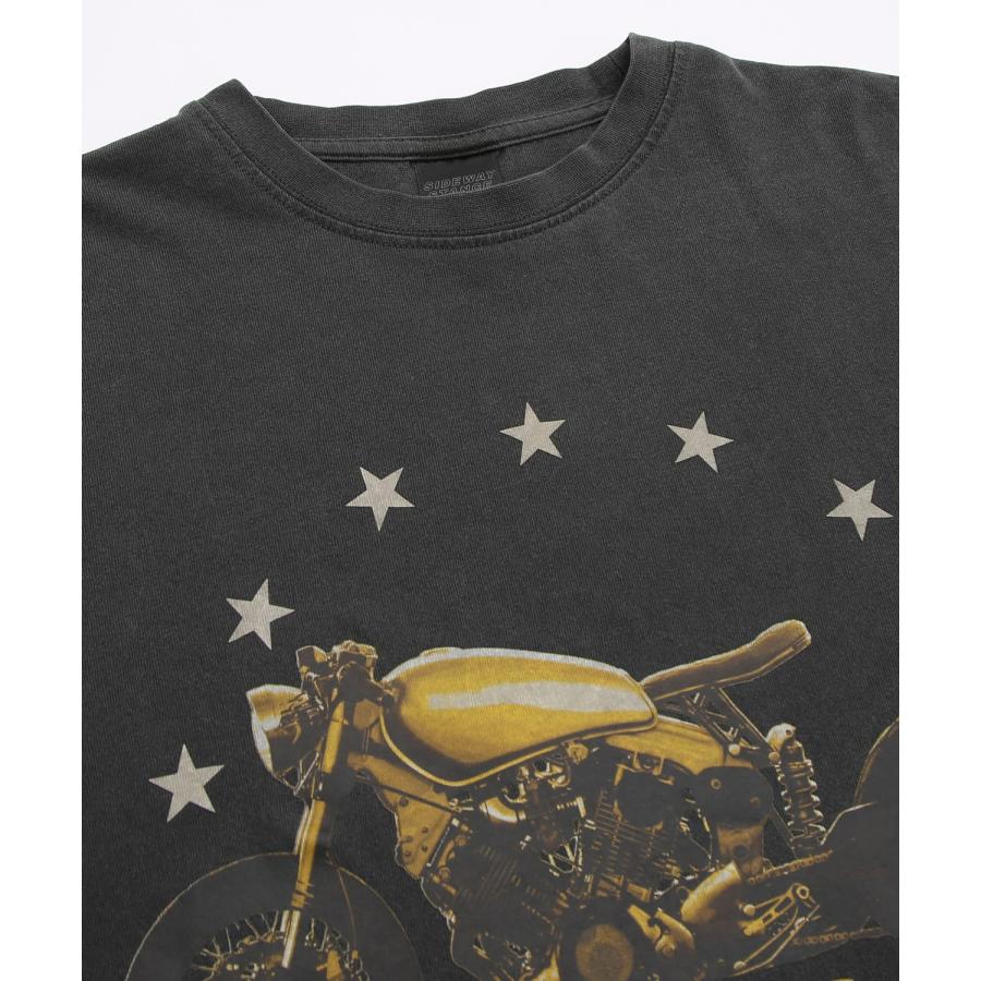 長袖Tシャツ メンズ SIDEWAY STANCE オリジナルプリント モーターサイクル ピグメント ロンT Tシャツ カットソー 大きめ アメカジ スケーター ストリート 古着 | improves | 12