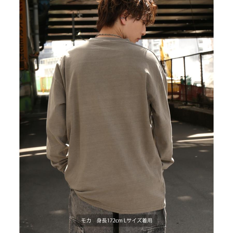 長袖Tシャツ メンズ SIDEWAY STANCE オリジナルプリント モーターサイクル ピグメント ロンT Tシャツ カットソー 大きめ アメカジ スケーター ストリート 古着 | improves | 04