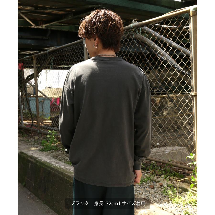 長袖Tシャツ メンズ SIDEWAY STANCE オリジナルプリント モーターサイクル ピグメント ロンT Tシャツ カットソー 大きめ アメカジ スケーター ストリート 古着 | improves | 07
