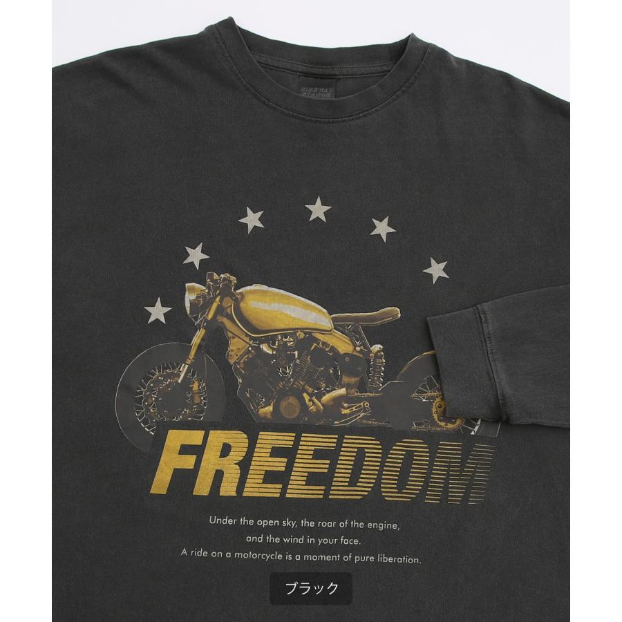 長袖Tシャツ メンズ SIDEWAY STANCE オリジナルプリント モーターサイクル ピグメント ロンT Tシャツ カットソー 大きめ アメカジ スケーター ストリート 古着 | improves | 08
