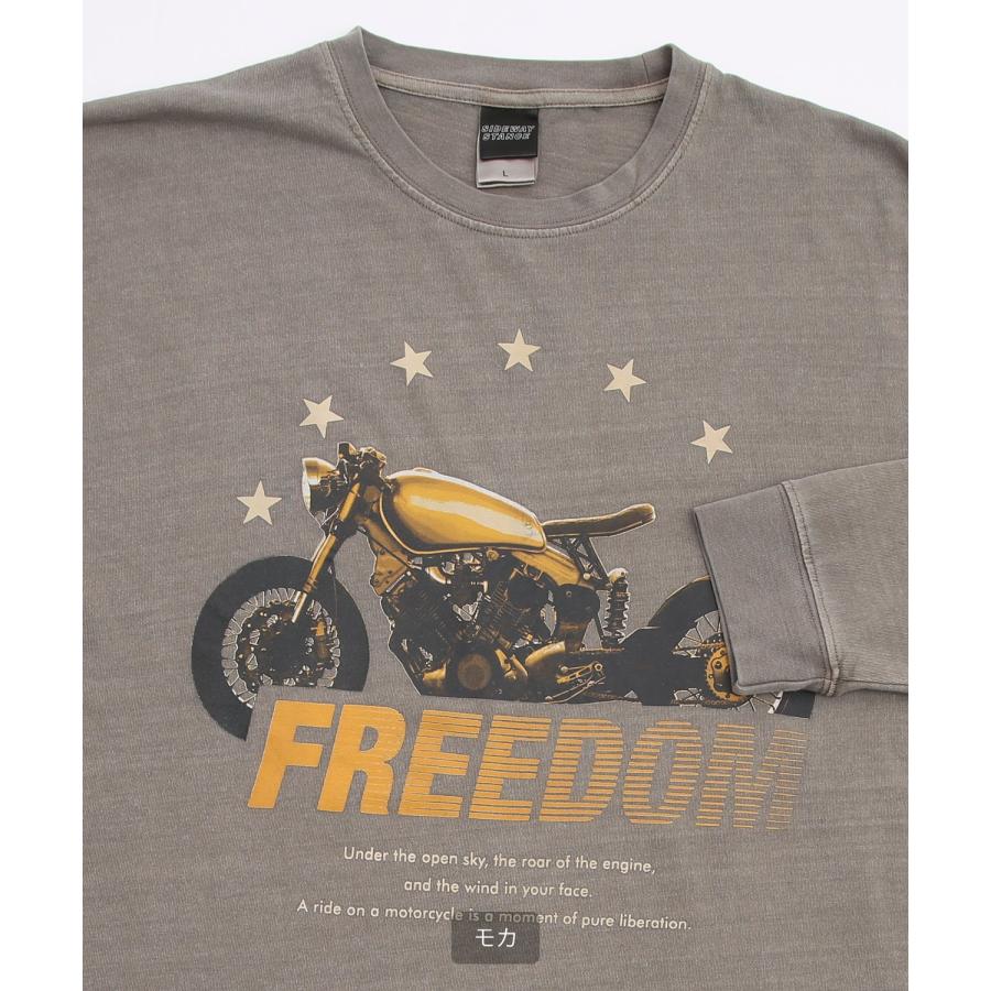 長袖Tシャツ メンズ SIDEWAY STANCE オリジナルプリント モーターサイクル ピグメント ロンT Tシャツ カットソー 大きめ アメカジ スケーター ストリート 古着 | improves | 09
