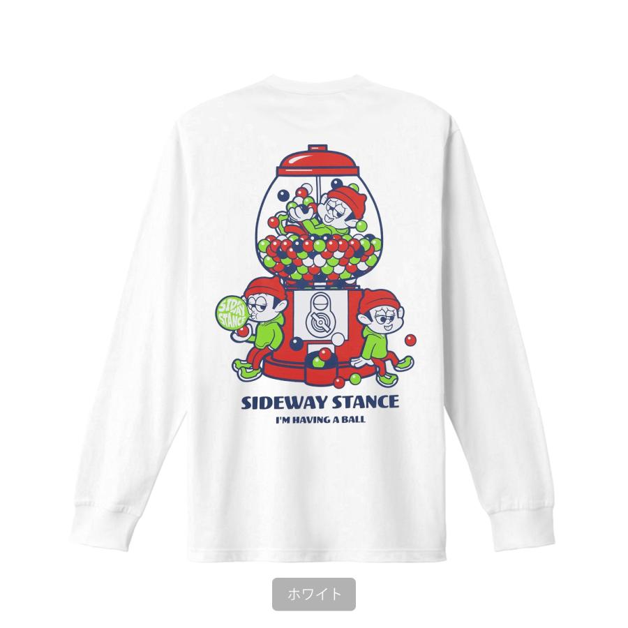 長袖Tシャツ メンズ SIDEWAY STANCE サイドウェイスタンス オリジナルプリント ガムボール グラフィック ロンT 大きめ アメカジ スケーター ストリート | improves | 14