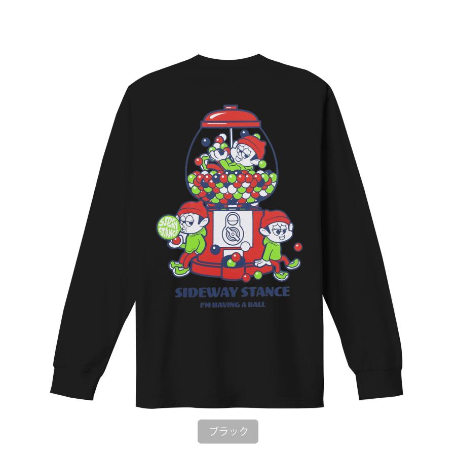 長袖Tシャツ メンズ SIDEWAY STANCE サイドウェイスタンス オリジナルプリント ガムボール グラフィック ロンT 大きめ アメカジ スケーター ストリート | improves | 16