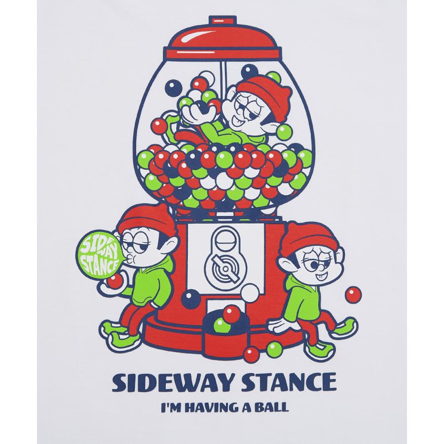 長袖Tシャツ メンズ SIDEWAY STANCE サイドウェイスタンス オリジナルプリント ガムボール グラフィック ロンT 大きめ アメカジ スケーター ストリート | improves | 20