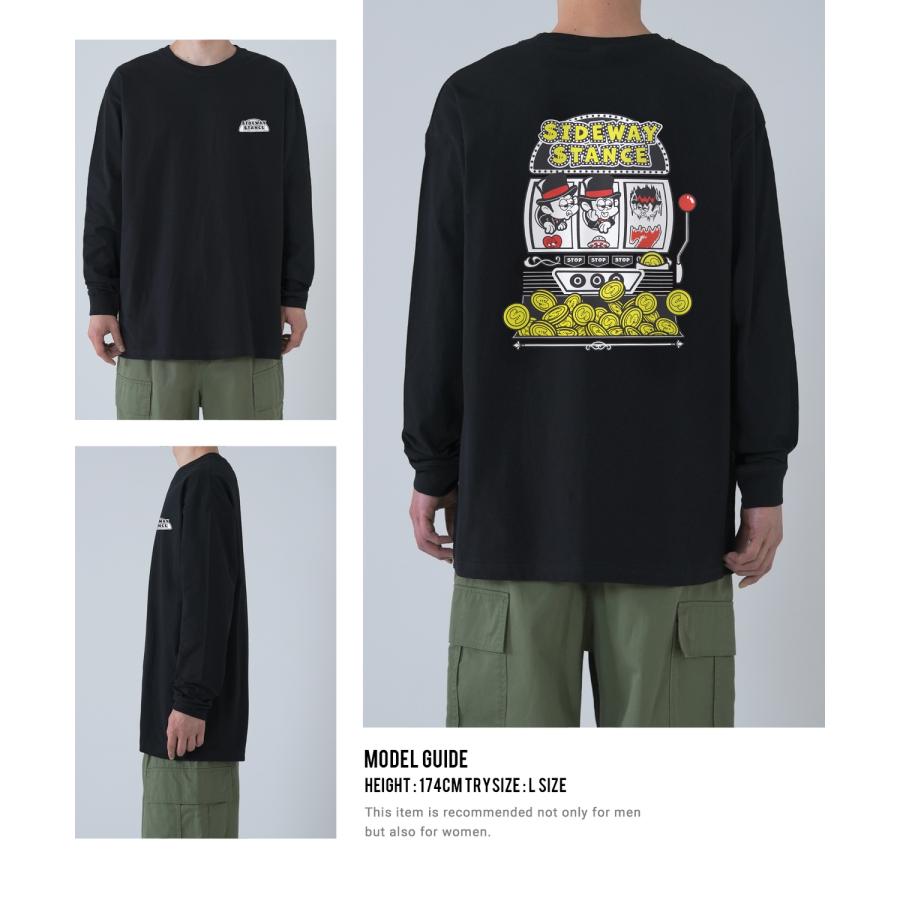 長袖Tシャツ メンズ SIDEWAY STANCE サイドウェイスタンス オリジナルプリント スロット グラフィック ロンT 大きめ アメカジ スケーター ストリート | improves | 13