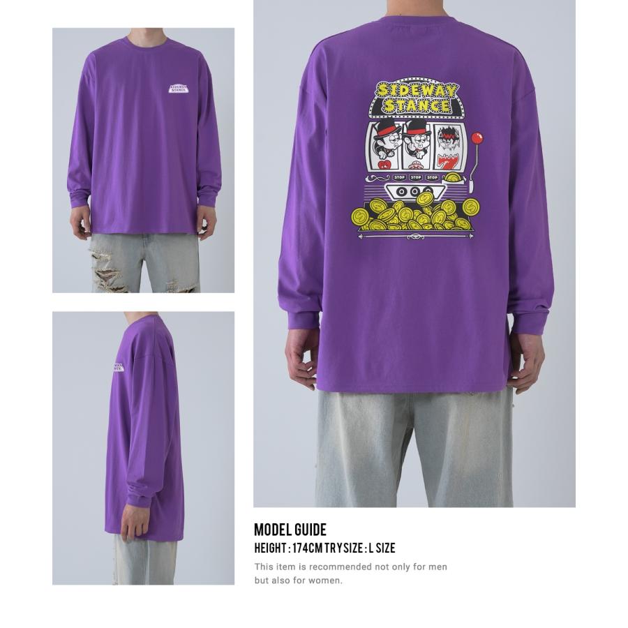 長袖Tシャツ メンズ SIDEWAY STANCE サイドウェイスタンス オリジナルプリント スロット グラフィック ロンT 大きめ アメカジ スケーター ストリート | improves | 14