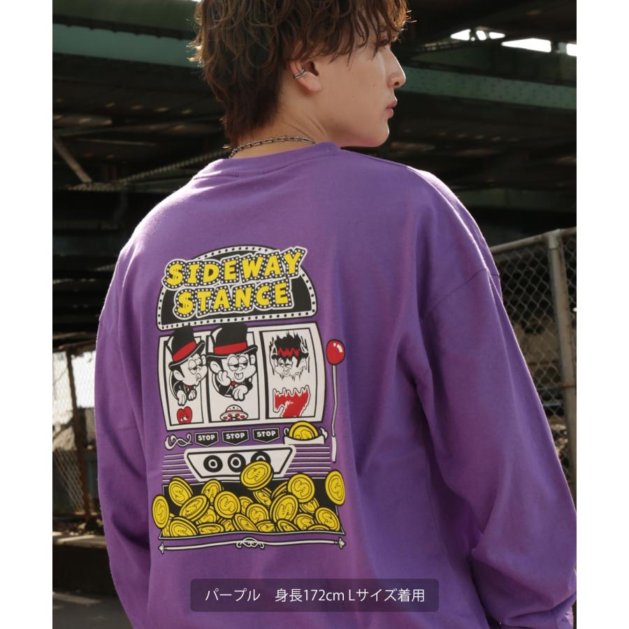 長袖Tシャツ メンズ SIDEWAY STANCE サイドウェイスタンス オリジナルプリント スロット グラフィック ロンT 大きめ アメカジ スケーター ストリート | improves | 11