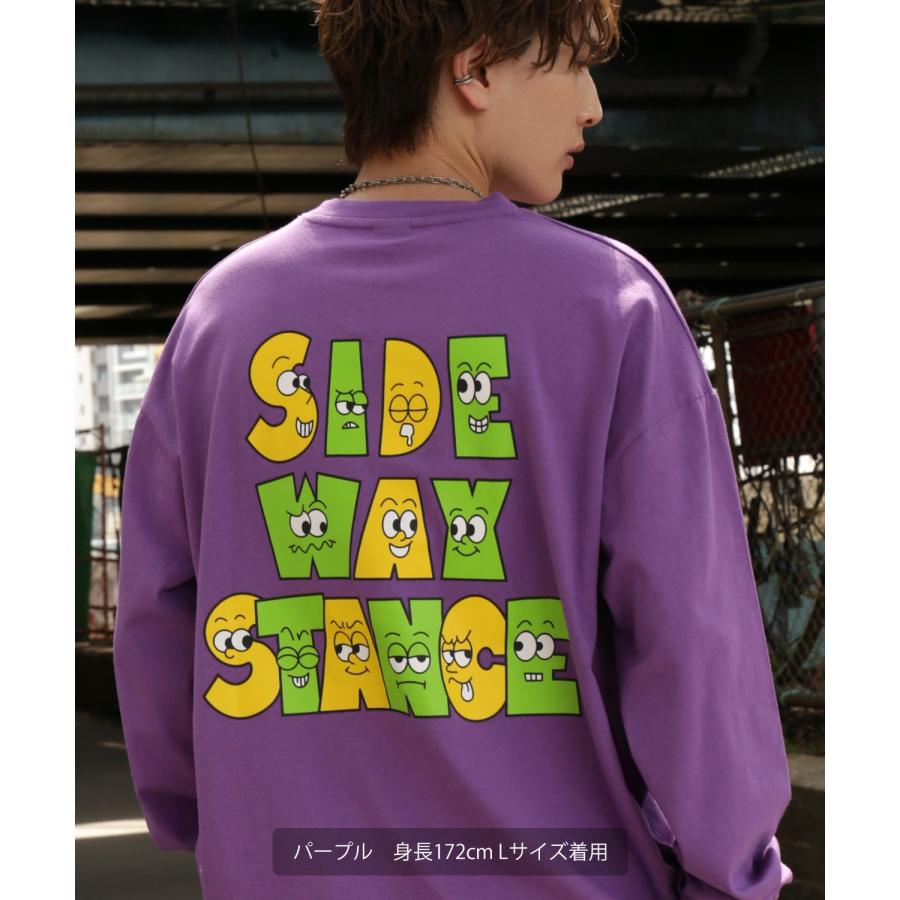 長袖Tシャツ メンズ SIDEWAY STANCE サイドウェイスタンス オリジナルプリント ロゴマスコット グラフィック ロンT 大きめ アメカジ スケーター ストリート | improves | 16