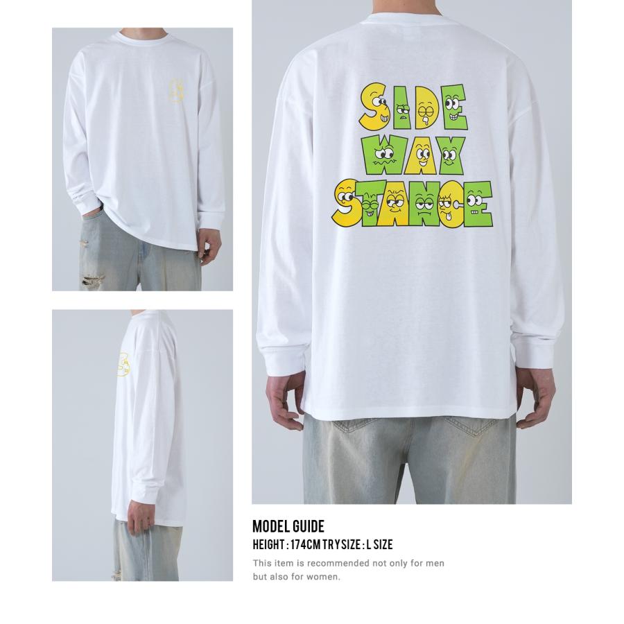 長袖Tシャツ メンズ SIDEWAY STANCE サイドウェイスタンス オリジナルプリント ロゴマスコット グラフィック ロンT 大きめ アメカジ スケーター ストリート | improves | 17