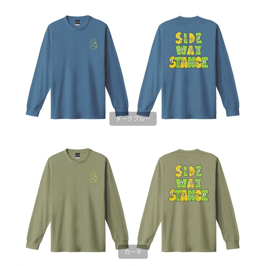 長袖Tシャツ メンズ SIDEWAY STANCE サイドウェイスタンス オリジナルプリント ロゴマスコット グラフィック ロンT 大きめ アメカジ スケーター ストリート | improves | 23