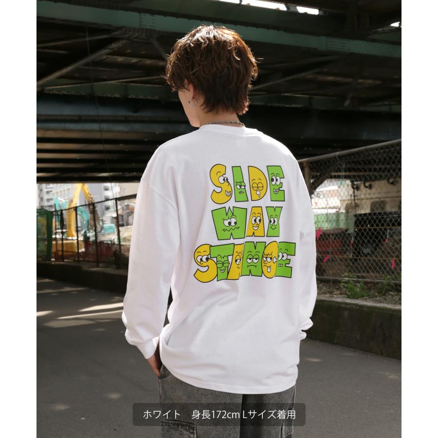 長袖Tシャツ メンズ SIDEWAY STANCE サイドウェイスタンス オリジナルプリント ロゴマスコット グラフィック ロンT 大きめ アメカジ スケーター ストリート | improves | 07