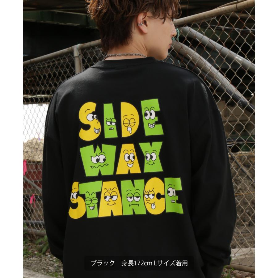 長袖Tシャツ メンズ SIDEWAY STANCE サイドウェイスタンス オリジナルプリント ロゴマスコット グラフィック ロンT 大きめ アメカジ スケーター ストリート | improves | 09