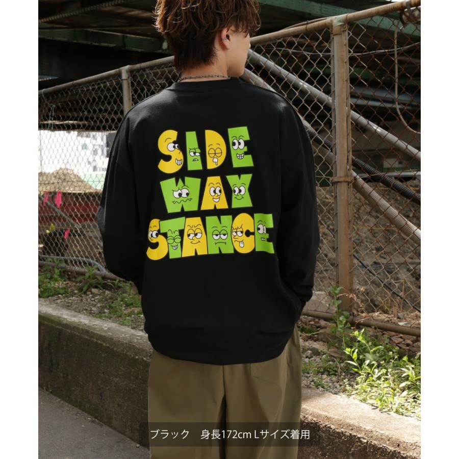 長袖Tシャツ メンズ SIDEWAY STANCE サイドウェイスタンス オリジナルプリント ロゴマスコット グラフィック ロンT 大きめ アメカジ スケーター ストリート | improves | 10