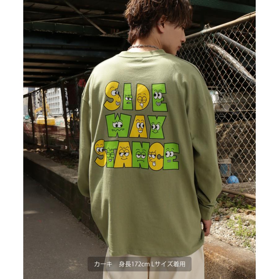 長袖Tシャツ メンズ SIDEWAY STANCE サイドウェイスタンス オリジナルプリント ロゴマスコット グラフィック ロンT 大きめ アメカジ スケーター ストリート | improves | 14