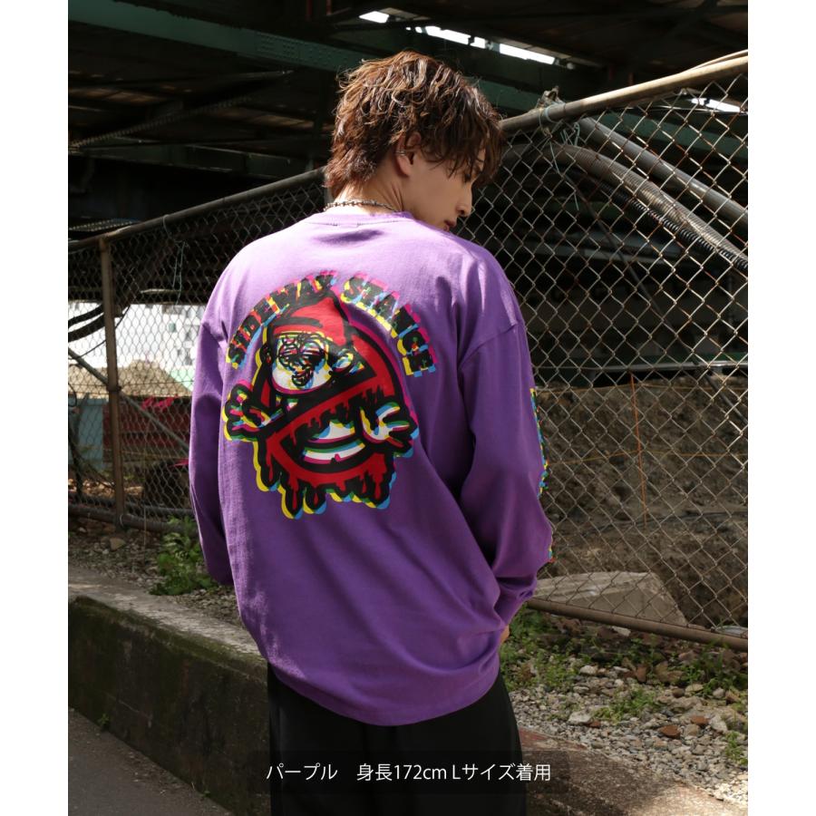 長袖Tシャツ メンズ SIDEWAY STANCE サイドウェイスタンス オリジナルプリント グリッチ NO WAY グラフィック ロンT 大きめ アメカジ スケーター ストリート | improves | 17