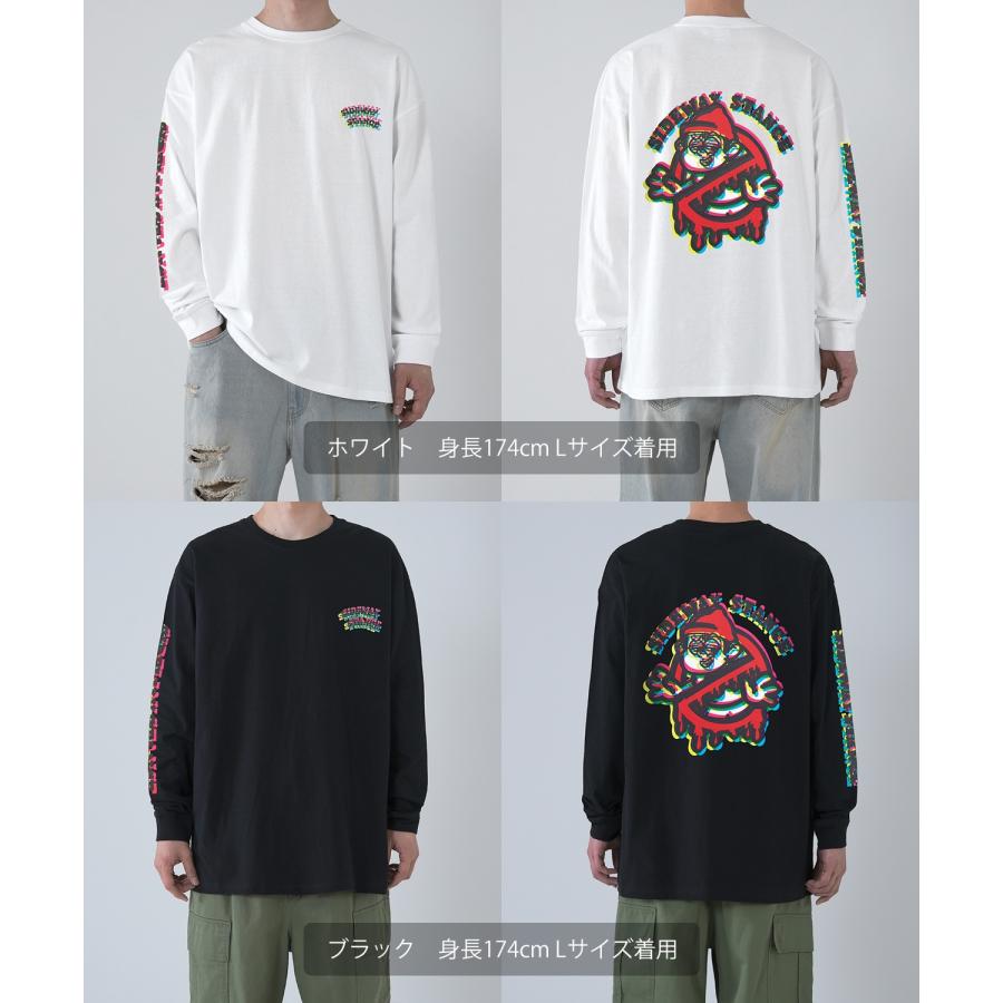長袖Tシャツ メンズ SIDEWAY STANCE サイドウェイスタンス オリジナルプリント グリッチ NO WAY グラフィック ロンT 大きめ アメカジ スケーター ストリート | improves | 18