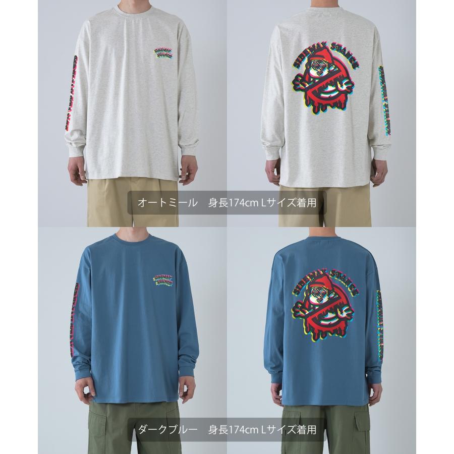 長袖Tシャツ メンズ SIDEWAY STANCE サイドウェイスタンス オリジナルプリント グリッチ NO WAY グラフィック ロンT 大きめ アメカジ スケーター ストリート | improves | 19