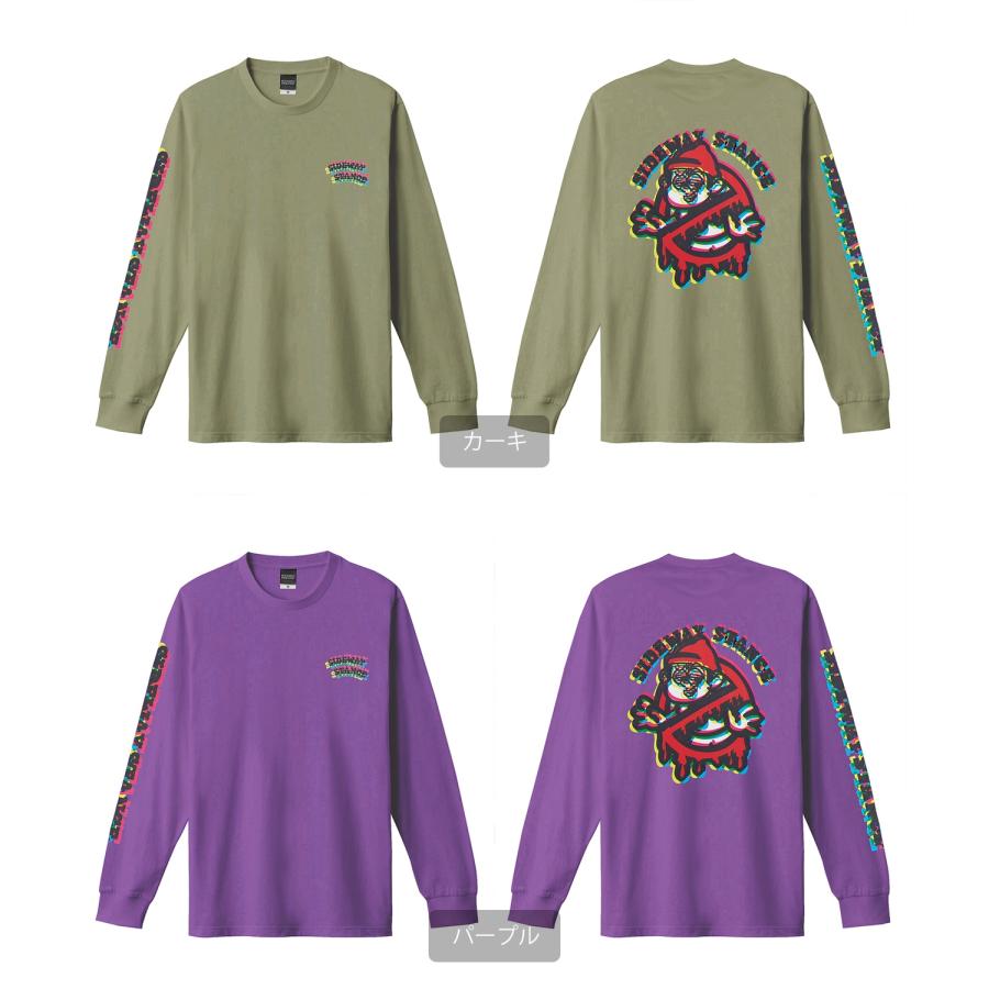 長袖Tシャツ メンズ SIDEWAY STANCE サイドウェイスタンス オリジナルプリント グリッチ NO WAY グラフィック ロンT 大きめ アメカジ スケーター ストリート | improves | 23