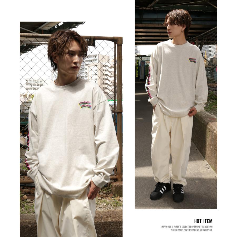 長袖Tシャツ メンズ SIDEWAY STANCE サイドウェイスタンス オリジナルプリント グリッチ NO WAY グラフィック ロンT 大きめ アメカジ スケーター ストリート | improves | 10