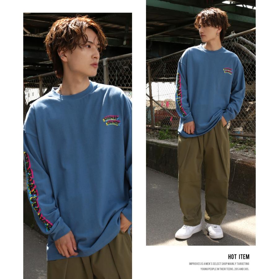 長袖Tシャツ メンズ SIDEWAY STANCE サイドウェイスタンス オリジナルプリント グリッチ NO WAY グラフィック ロンT 大きめ アメカジ スケーター ストリート | improves | 12