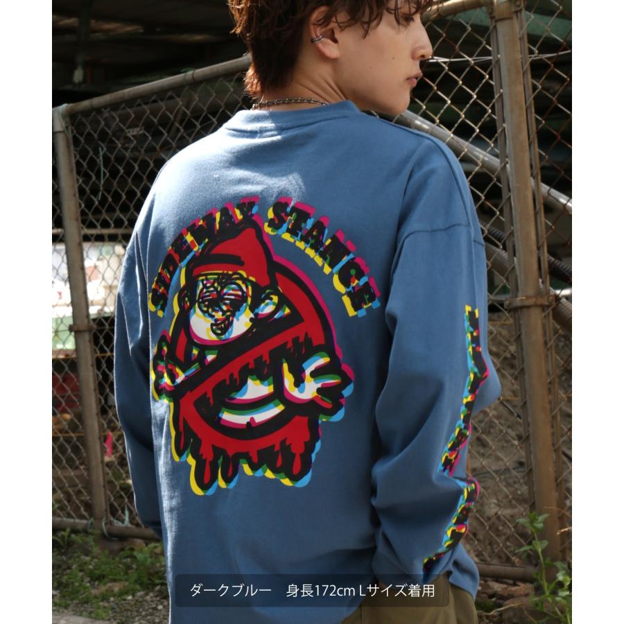 長袖Tシャツ メンズ SIDEWAY STANCE サイドウェイスタンス オリジナルプリント グリッチ NO WAY グラフィック ロンT 大きめ アメカジ スケーター ストリート | improves | 13